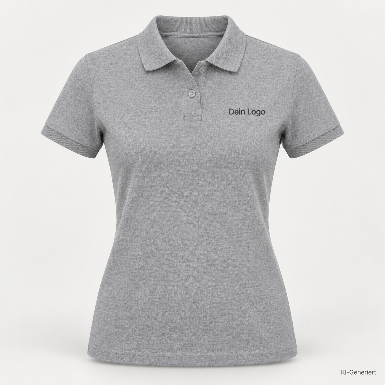 B&C My Polo 210 /women – PW463 – Farbe 620 - sport grey – KI-generiertes Produktbild mit „Dein Logo“