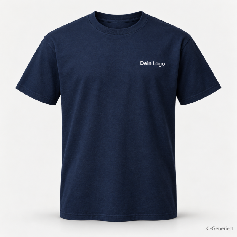 B&C #E220 – TG002 – Farbe 003 - navy – KI-generiertes Produktbild mit „Dein Logo“