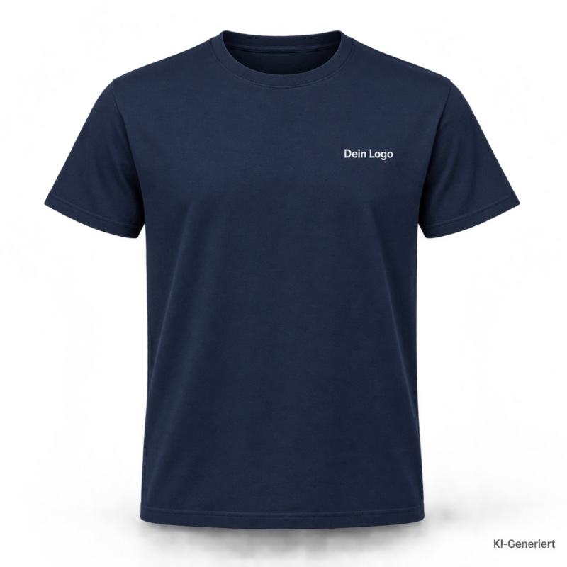 B&C #E190 – TU03T – Farbe 006 - navy blue (urban navy) – KI-generiertes Produktbild mit „Dein Logo“