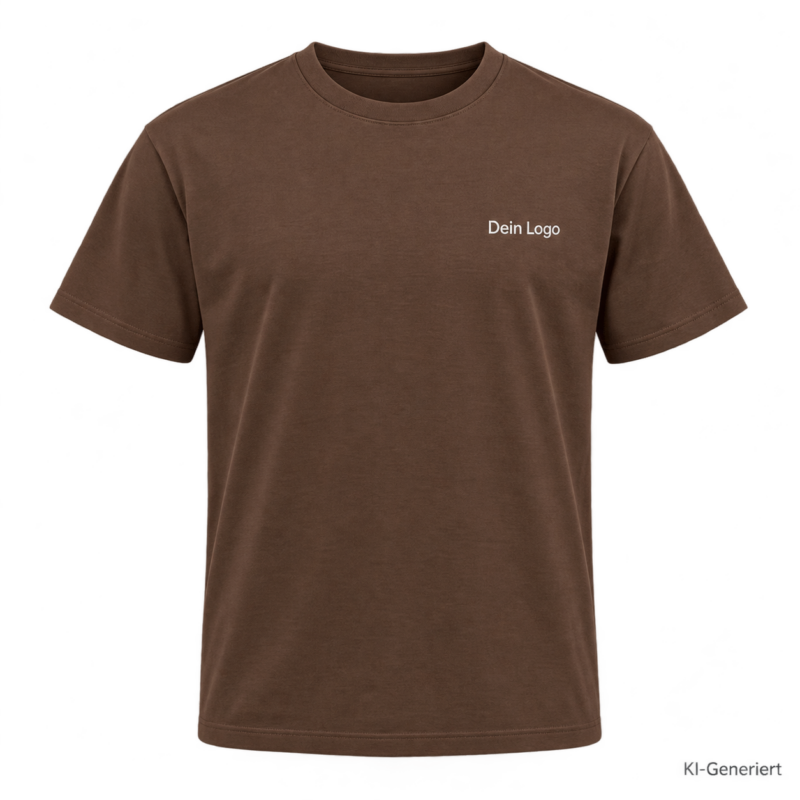 B&C #E190 – TU03T – Farbe 145 - brown – KI-generiertes Produktbild mit „Dein Logo“