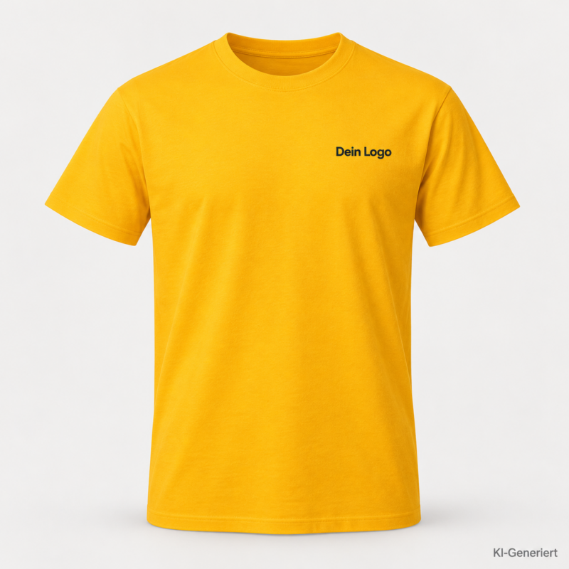 B&C #E190 – TU03T – Farbe 210 - gold – KI-generiertes Produktbild mit „Dein Logo“