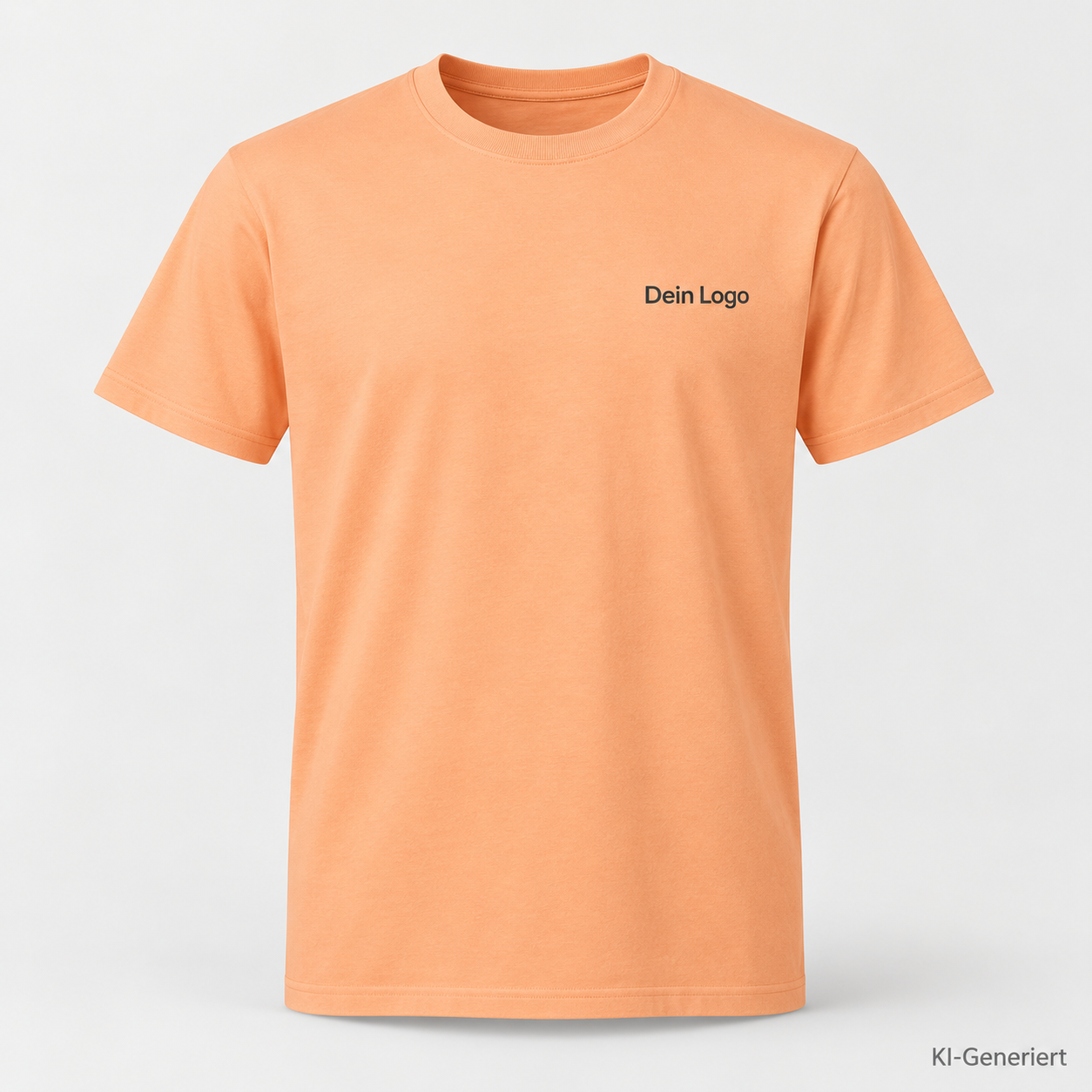 B&C #E190 – TU03T – Farbe 220 - apricot – KI-generiertes Produktbild mit „Dein Logo“
