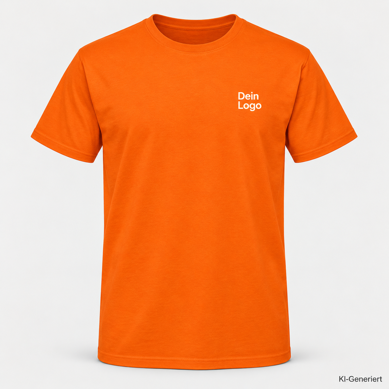 B&C #E190 – TU03T – Farbe 235 - orange – KI-generiertes Produktbild mit „Dein Logo“