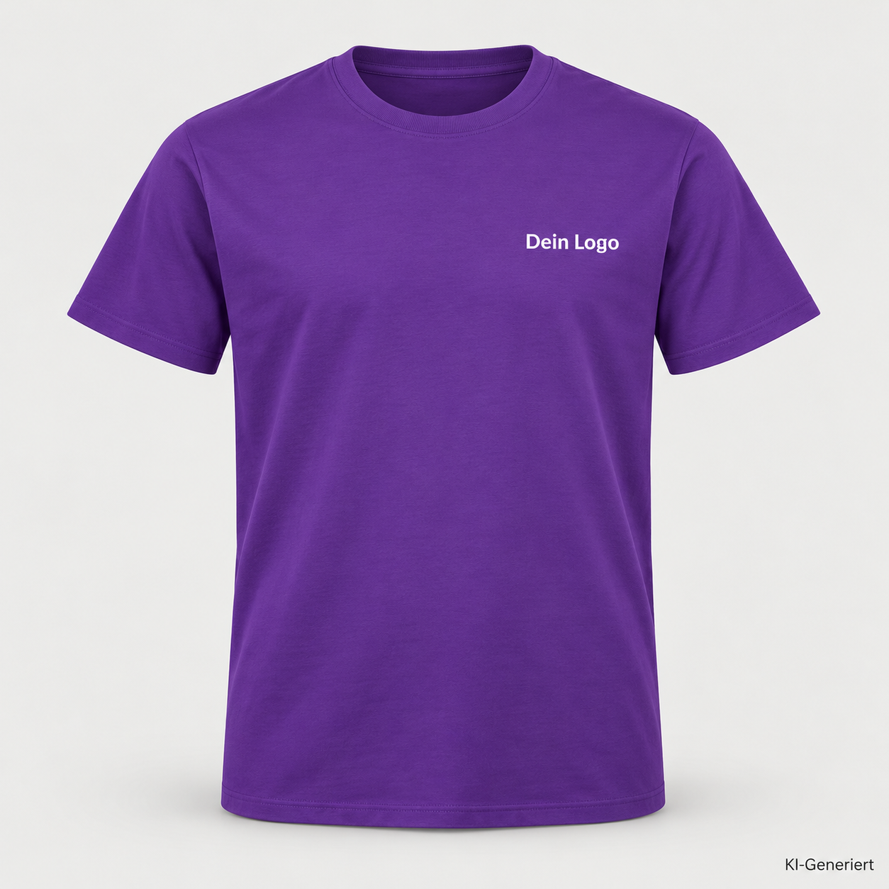 B&C #E190 – TU03T – Farbe 351 - radiant purple – KI-generiertes Produktbild mit „Dein Logo“