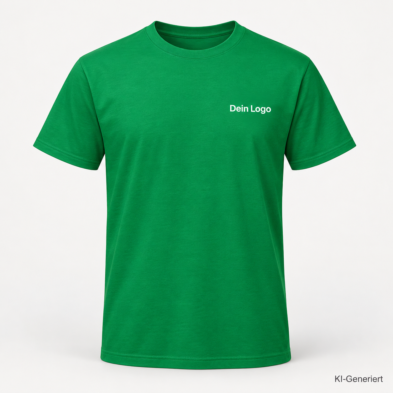B&C #E190 – TU03T – Farbe 520 - kelly green – KI-generiertes Produktbild mit „Dein Logo“