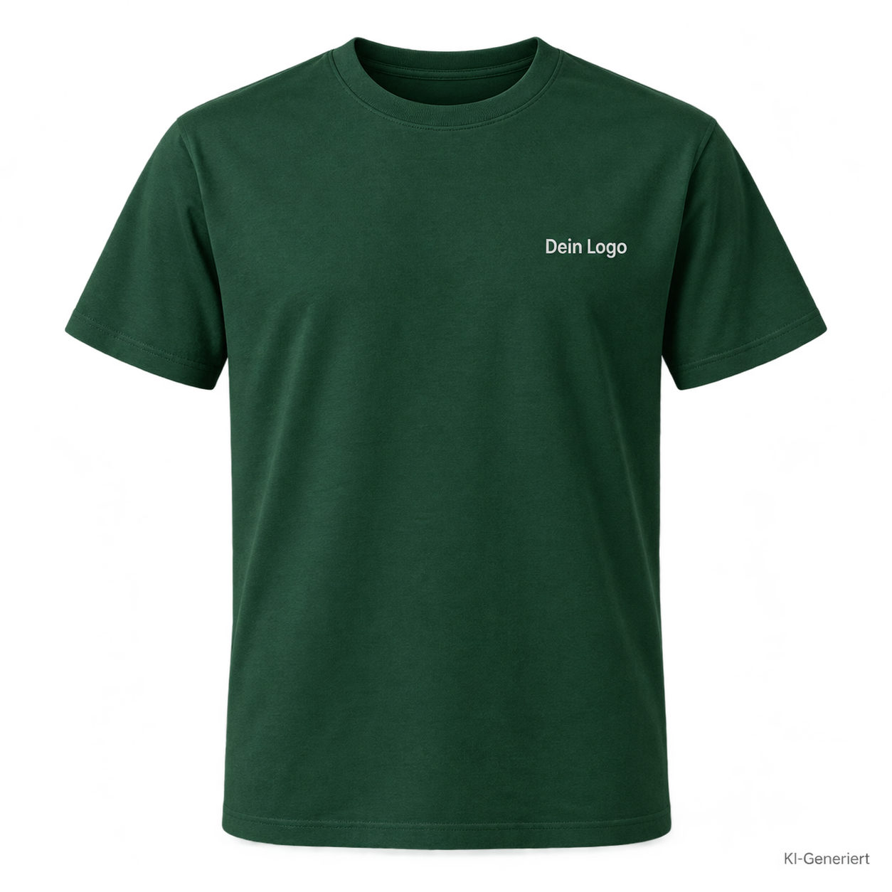 B&C #E190 – TU03T – Farbe 540 - bottle green – KI-generiertes Produktbild mit „Dein Logo“