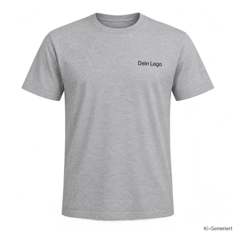 B&C #E190 – TU03T – Farbe 620 - sport grey – KI-generiertes Produktbild mit „Dein Logo“
