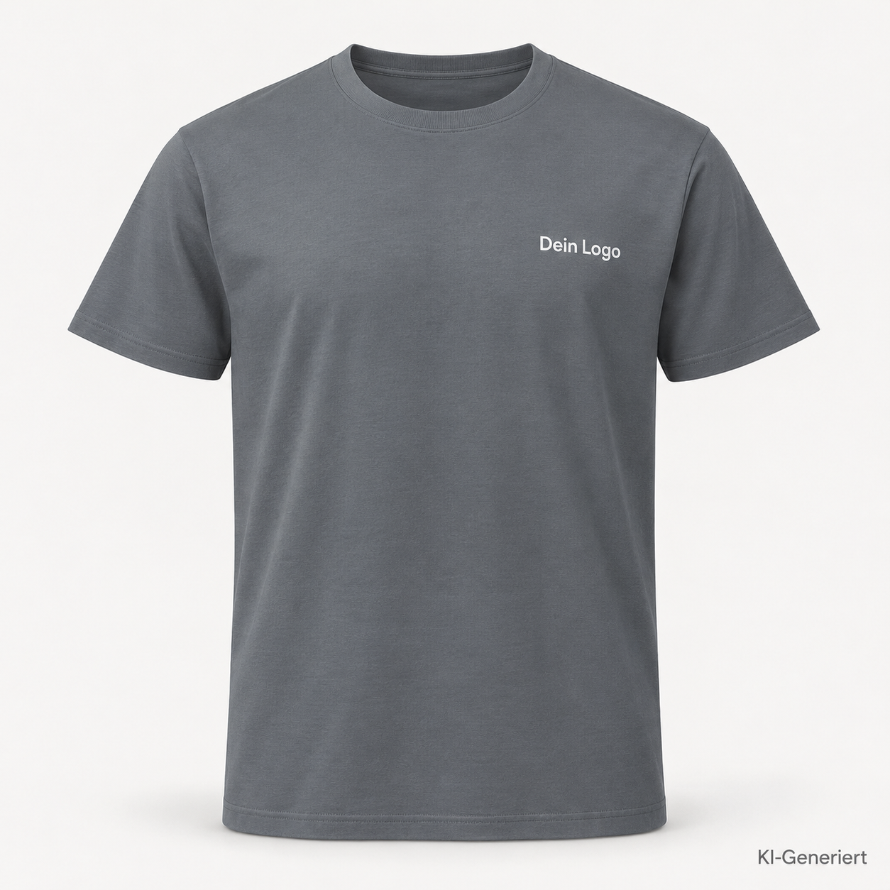 B&C #E190 – TU03T – Farbe 874 - pacific grey – KI-generiertes Produktbild mit „Dein Logo“
