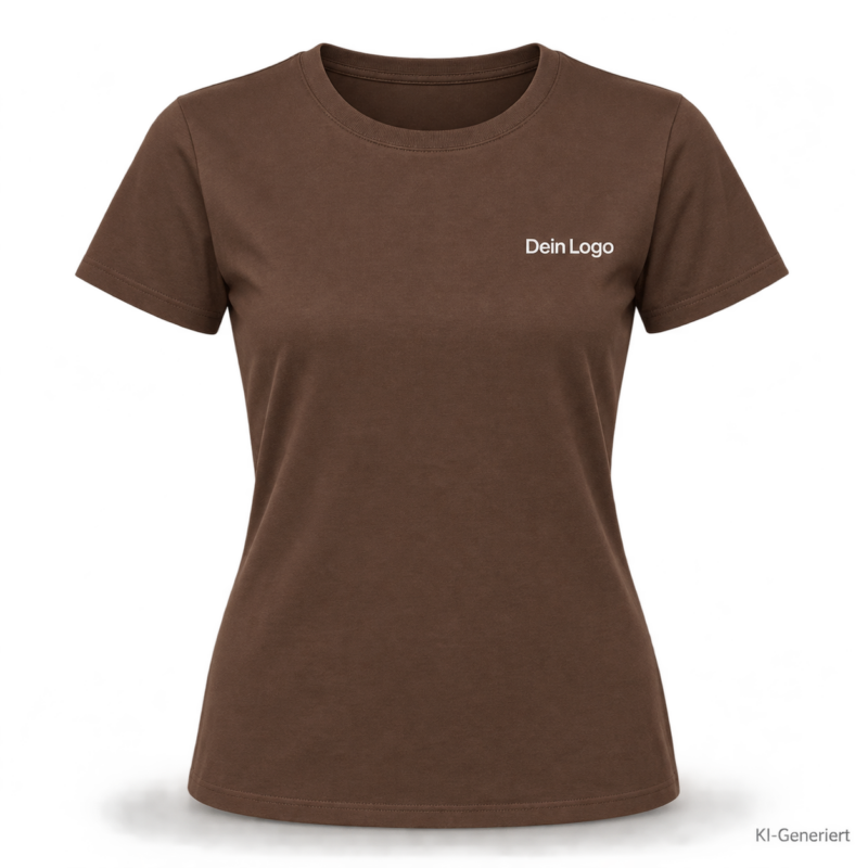 B&C #E190 /women – TW04T – Farbe 145 - brown – KI-generiertes Produktbild mit „Dein Logo“