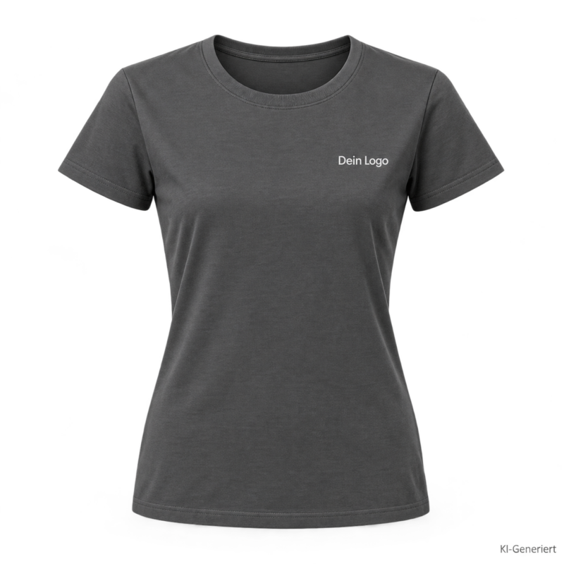 B&C #E190 /women – TW04T – Farbe 670 - dark grey – KI-generiertes Produktbild mit „Dein Logo“