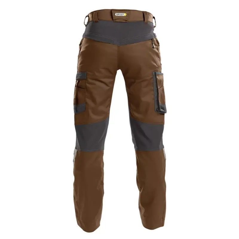 DASSY® HELIX Herren moderne Arbeitshose mit Stretch lehmbraun back