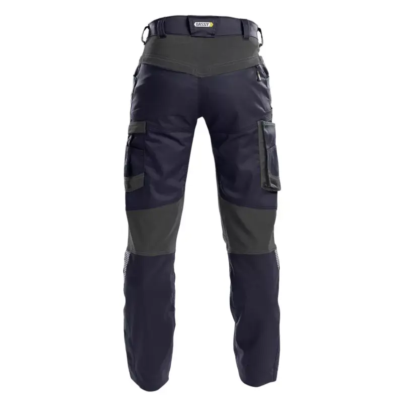 DASSY® HELIX Herren moderne Arbeitshose mit Stretch nachtblau back