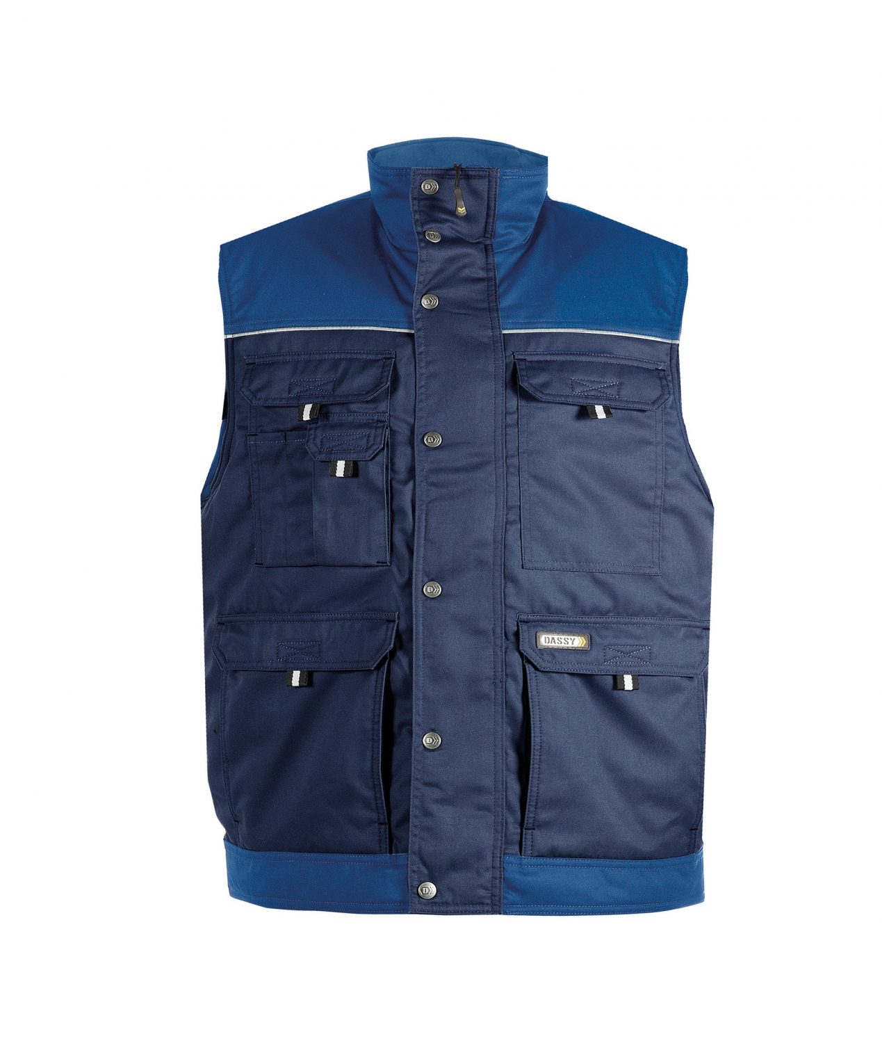 hulst two tone body warmer navy royal blue front
