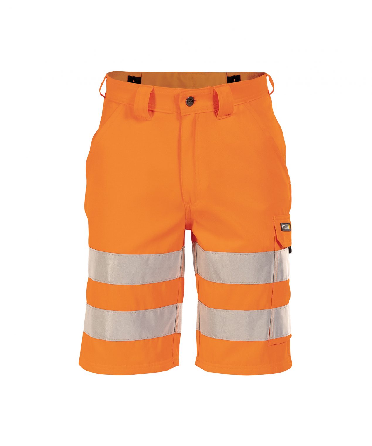 idaho high visibility work shorts fluo orange front