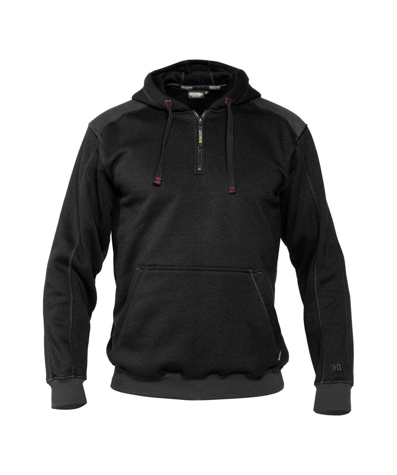 indy hooded sweatshirt black anthracite grey front