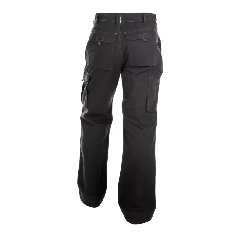 DASSY® JACKSON Canvas Arbeitshose mit Kniepolstertaschen schwarz back