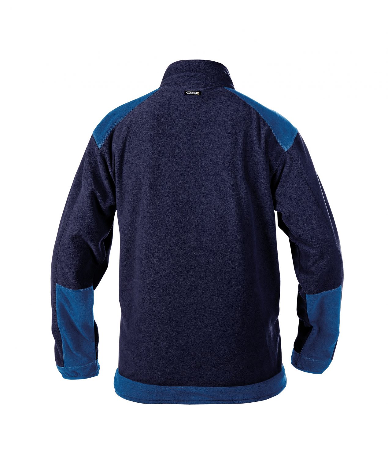 kazan two tone fleece jacket navy royal blue back