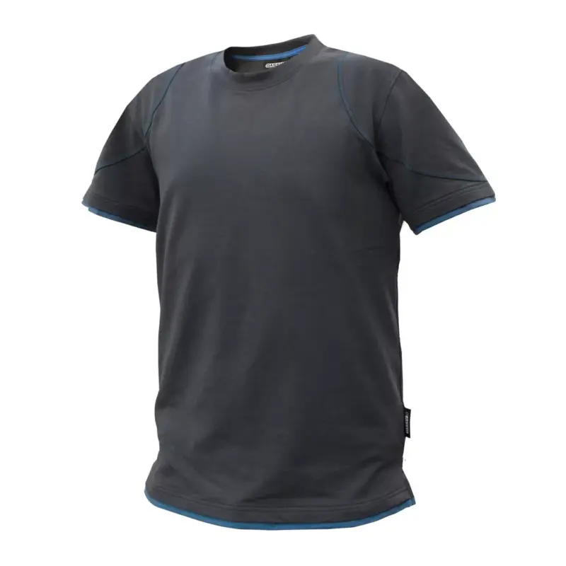 dassy kinetic t-shirt Rundhalsausschnitt mit Nackenband von Schulter zu Schulter verstärkt Seitenschlitze Doppelte Kappnaht an Kragen, Ärmel und Bund Stickerei in Kontrastfarbe ideal zur Veredelung