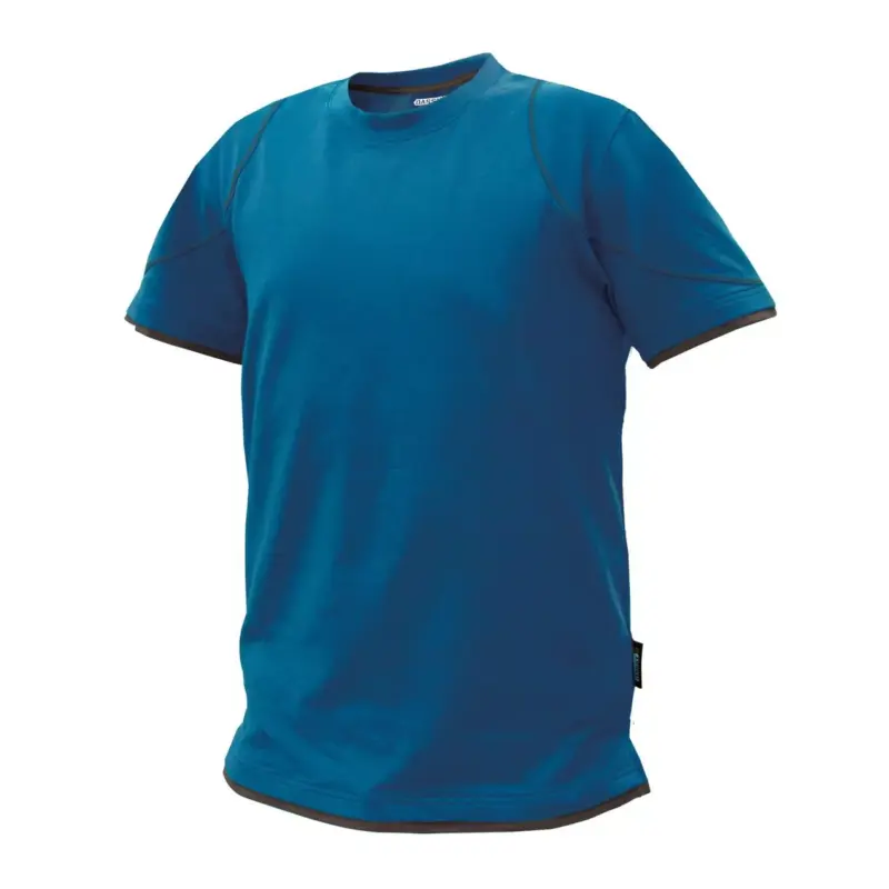 dassy kinetic t-shirt Rundhalsausschnitt mit Nackenband von Schulter zu Schulter verstärkt Seitenschlitze Doppelte Kappnaht an Kragen, Ärmel und Bund Stickerei in Kontrastfarbe ideal zur Veredelung