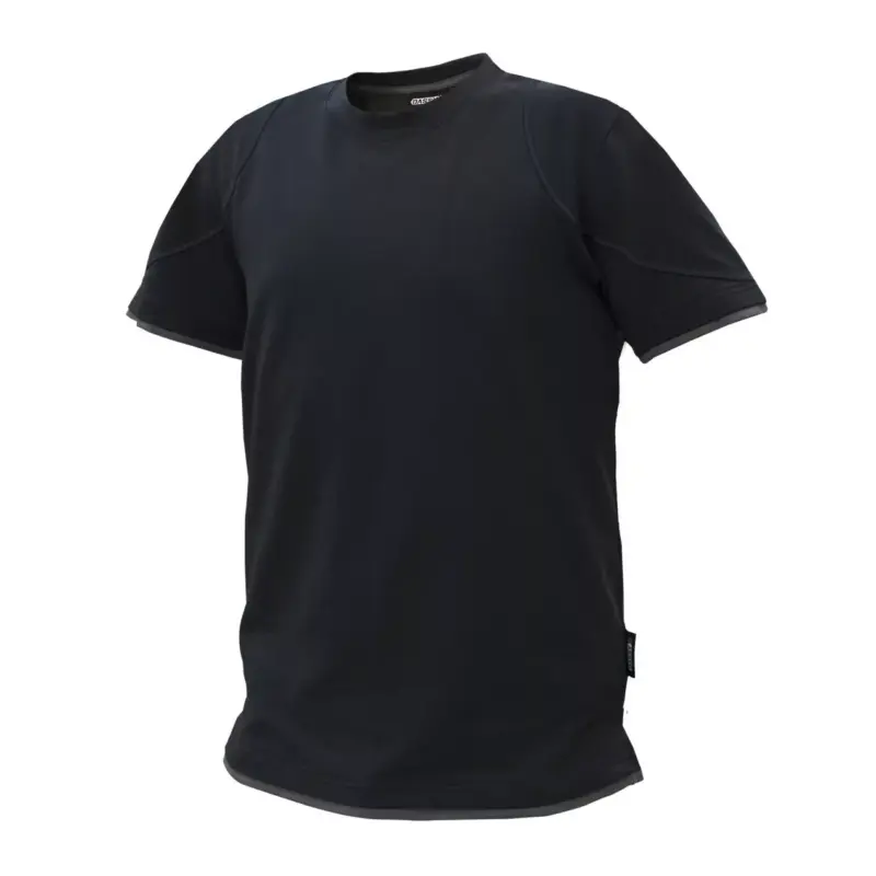 dassy kinetic t-shirt Rundhalsausschnitt mit Nackenband von Schulter zu Schulter verstärkt Seitenschlitze Doppelte Kappnaht an Kragen, Ärmel und Bund Stickerei in Kontrastfarbe ideal zur Veredelung