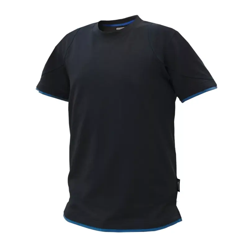 dassy kinetic t-shirt Rundhalsausschnitt mit Nackenband von Schulter zu Schulter verstärkt Seitenschlitze Doppelte Kappnaht an Kragen, Ärmel und Bund Stickerei in Kontrastfarbe ideal zur Veredelung