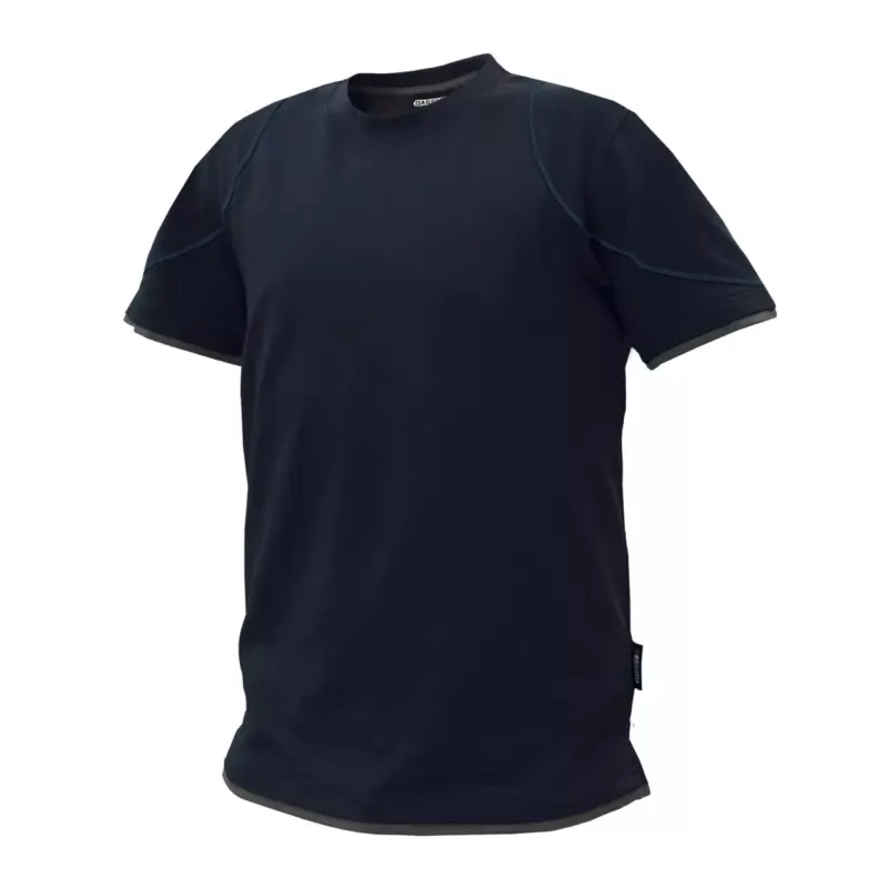dassy kinetic t-shirt Rundhalsausschnitt mit Nackenband von Schulter zu Schulter verstärkt Seitenschlitze Doppelte Kappnaht an Kragen, Ärmel und Bund Stickerei in Kontrastfarbe ideal zur Veredelung