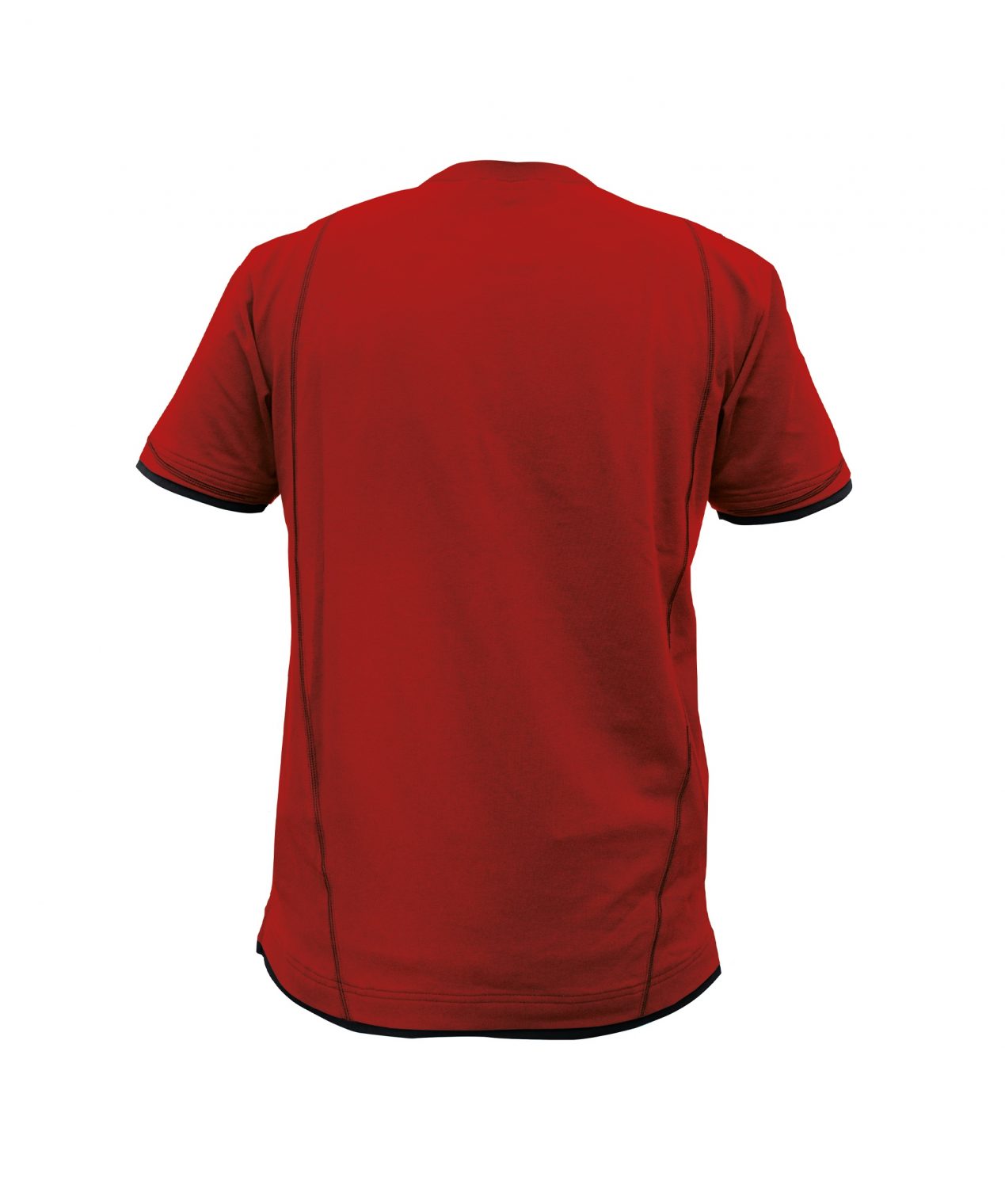kinetic t shirt red black back