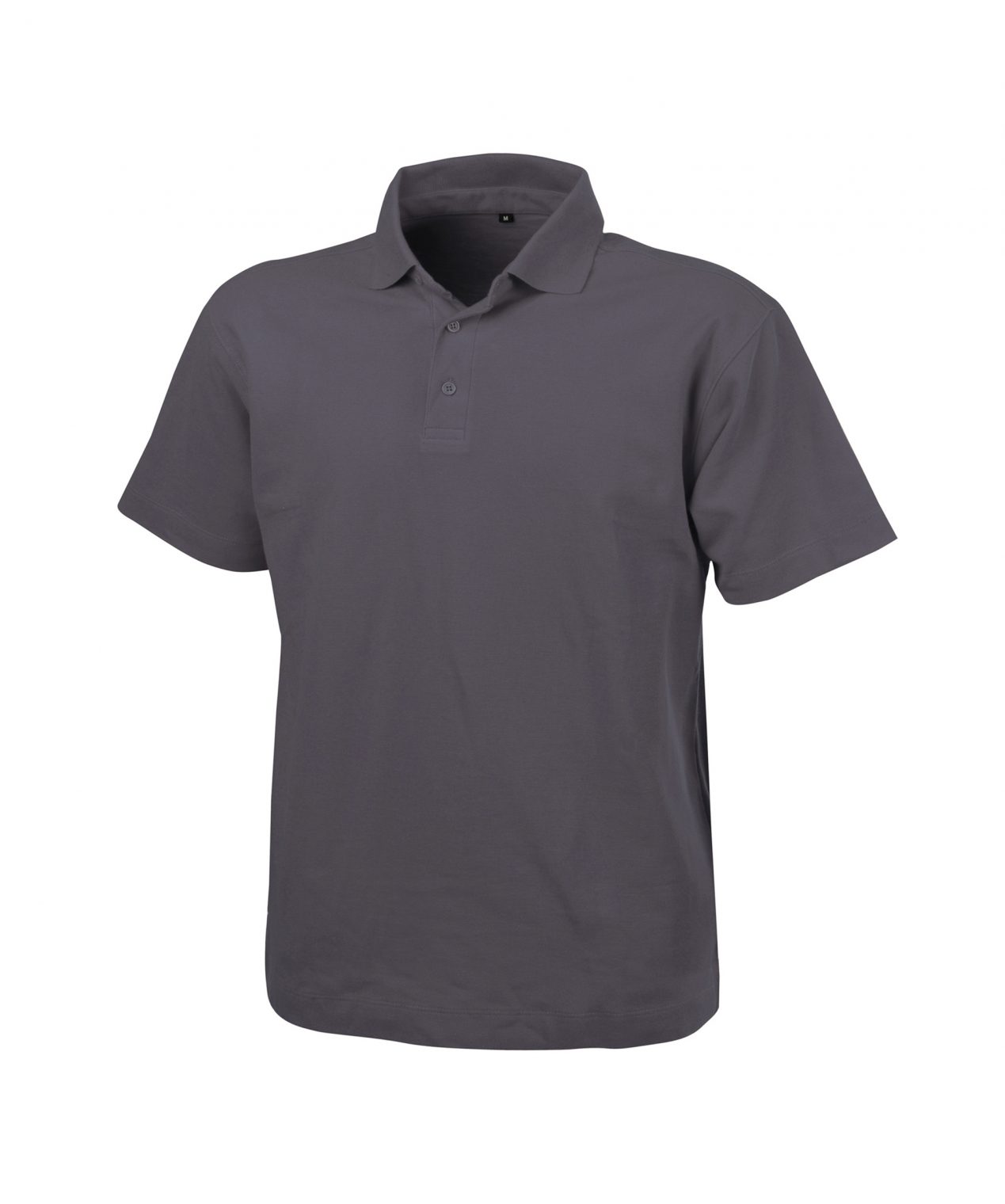 leon polo shirt cement grey front