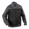lugano two tone work jacket black cement grey front