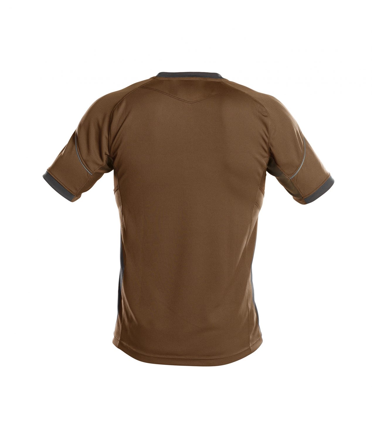 nexus t shirt clay brown anthracite grey back