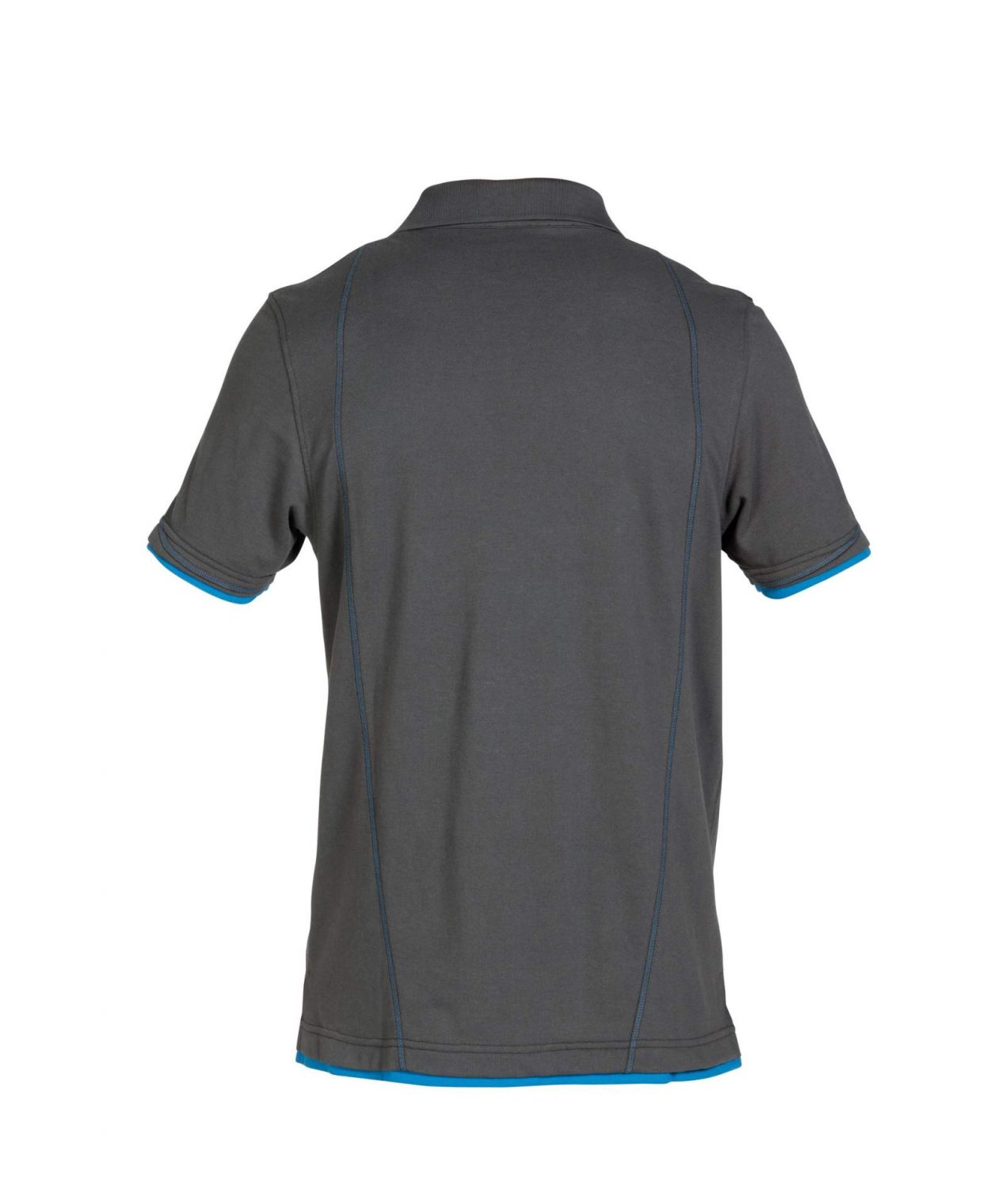 orbital polo shirt anthracite grey azure blue back
