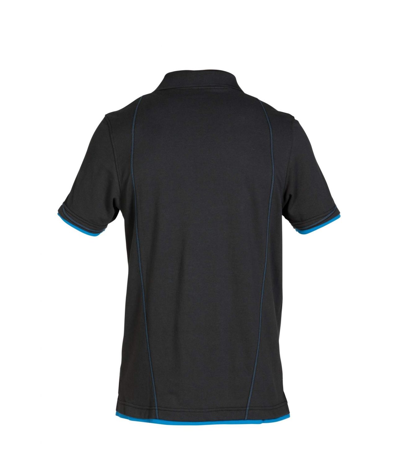 orbital polo shirt black azure blue back