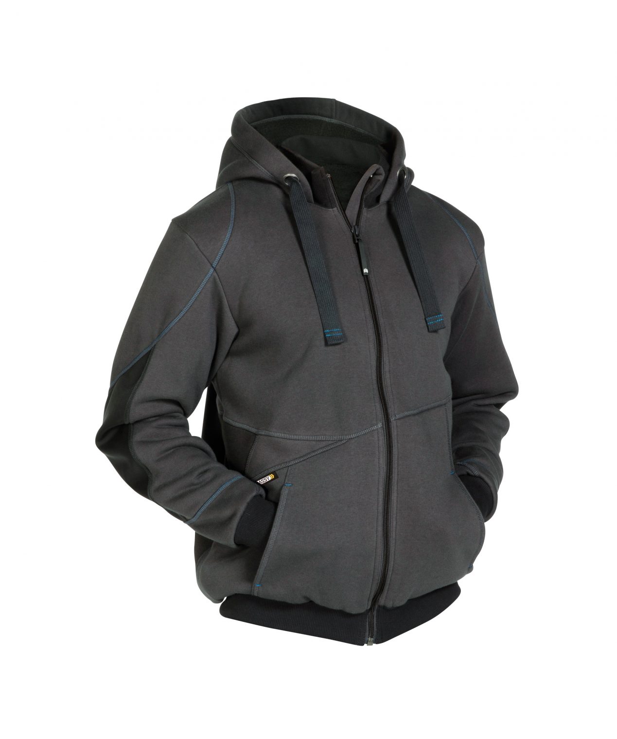 pulse sweatshirt jacket anthracite grey black detail