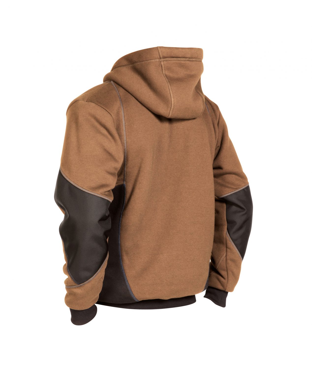pulse sweatshirt jacket clay brown anthracite grey detail 2