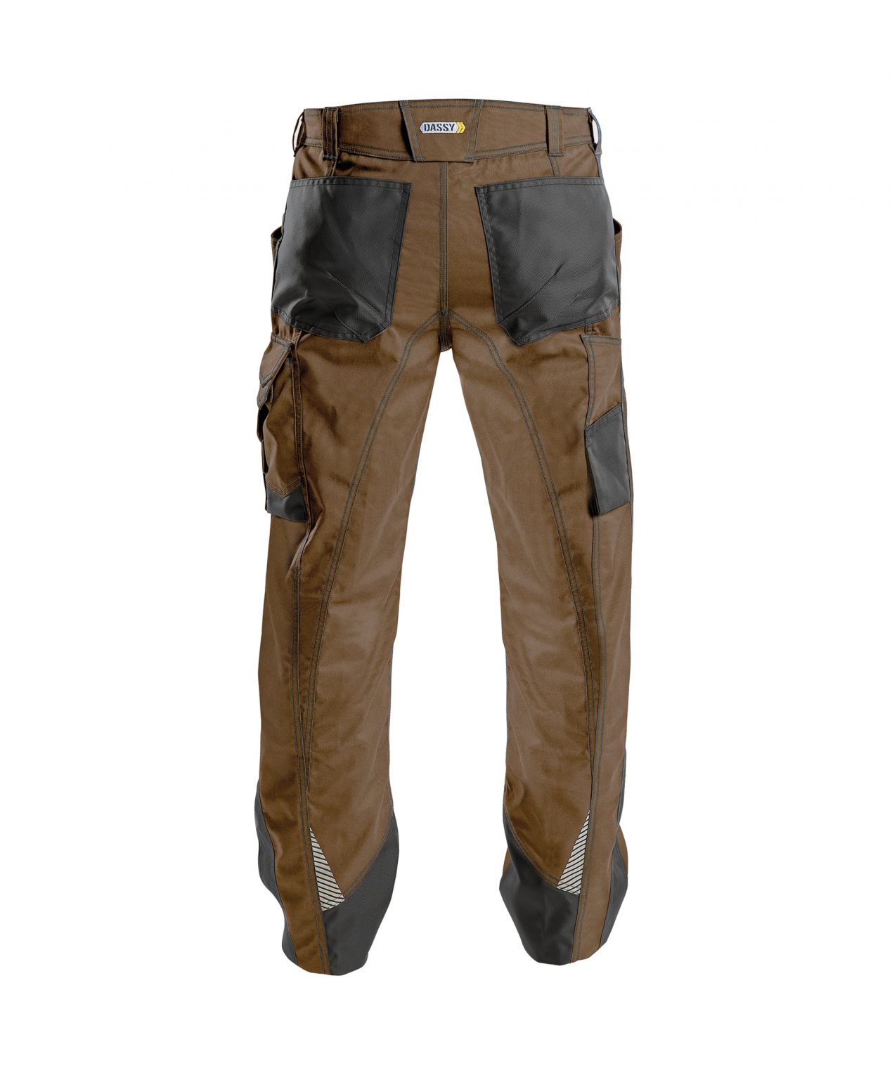 spectrum work trousers clay brown anthracite grey back