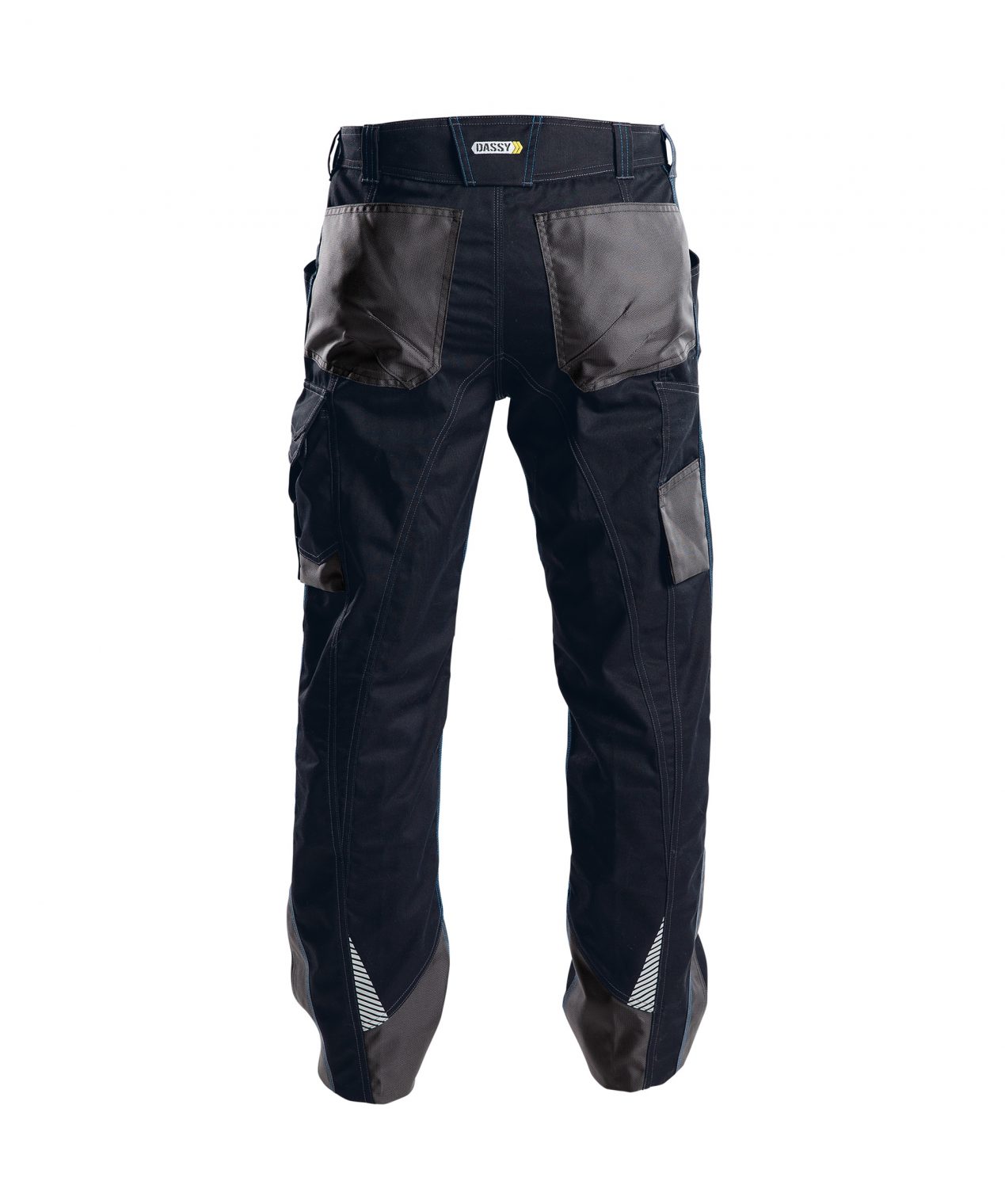 spectrum work trousers midnight blue anthracite grey back