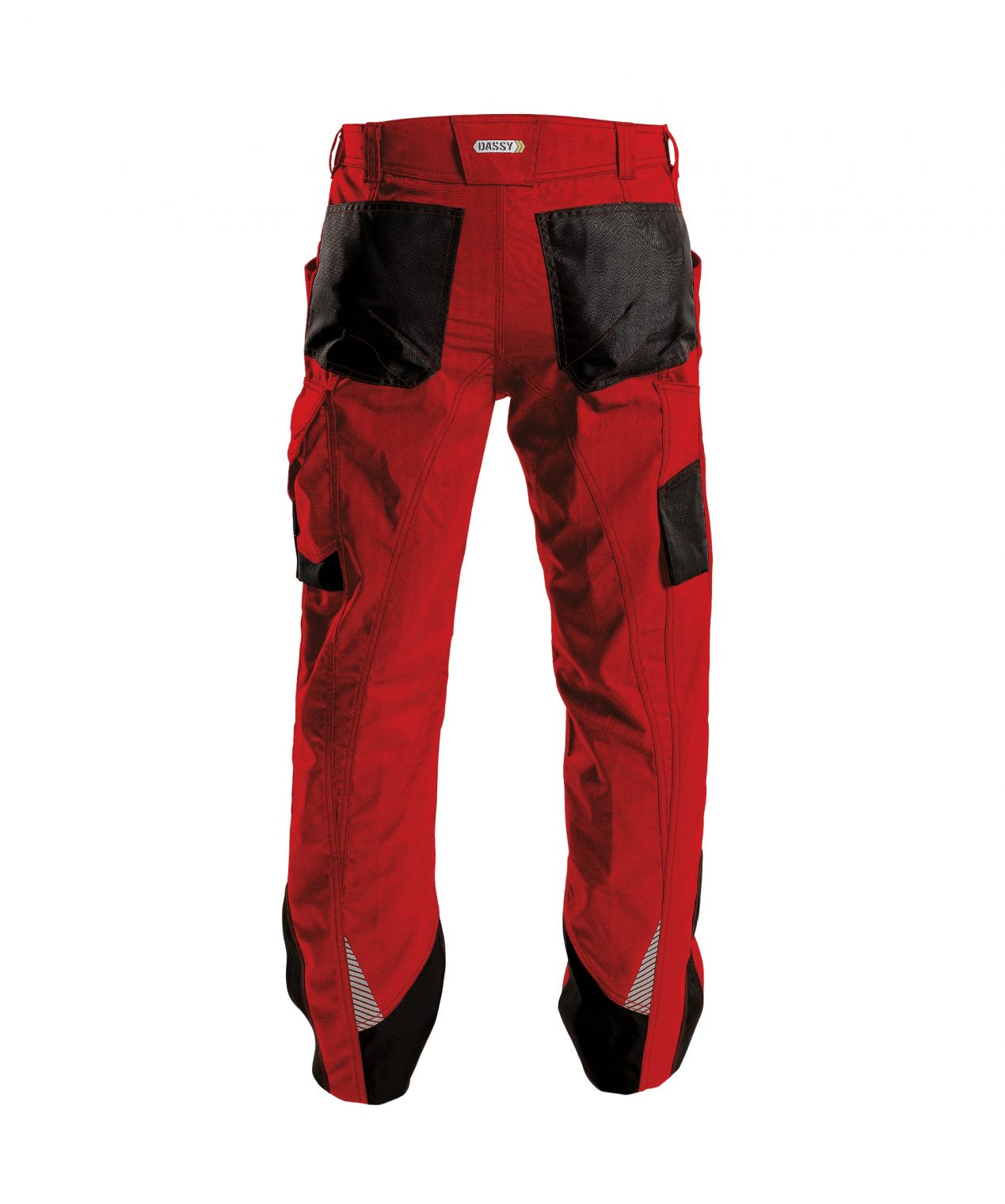 spectrum work trousers red black back