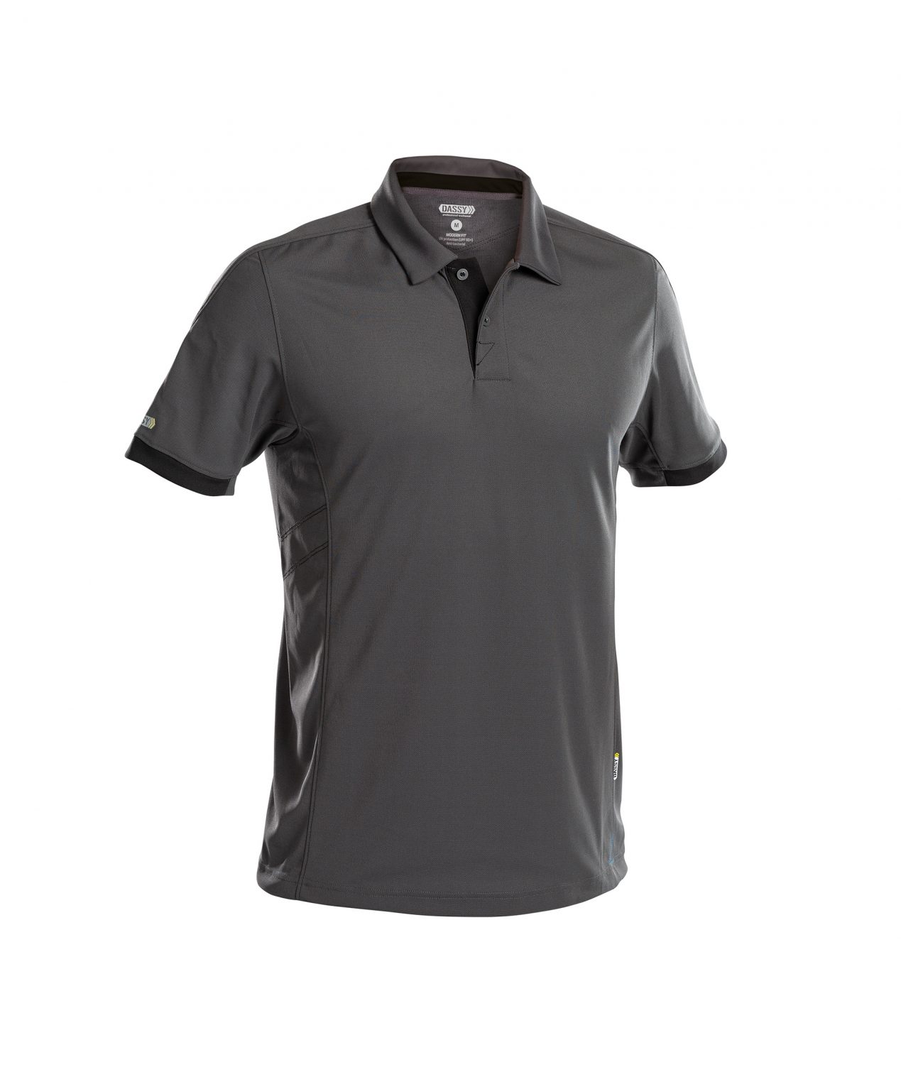 traxion polo shirt anthracite grey black front