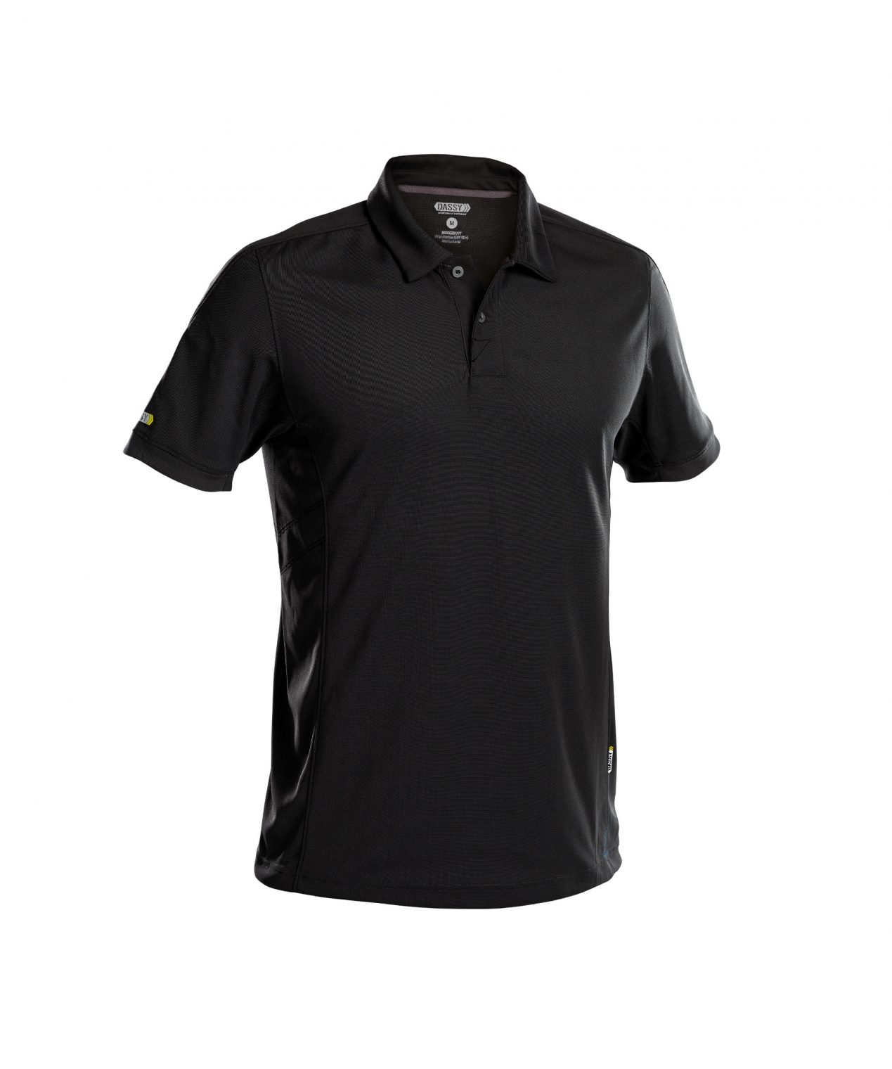 traxion polo shirt black front