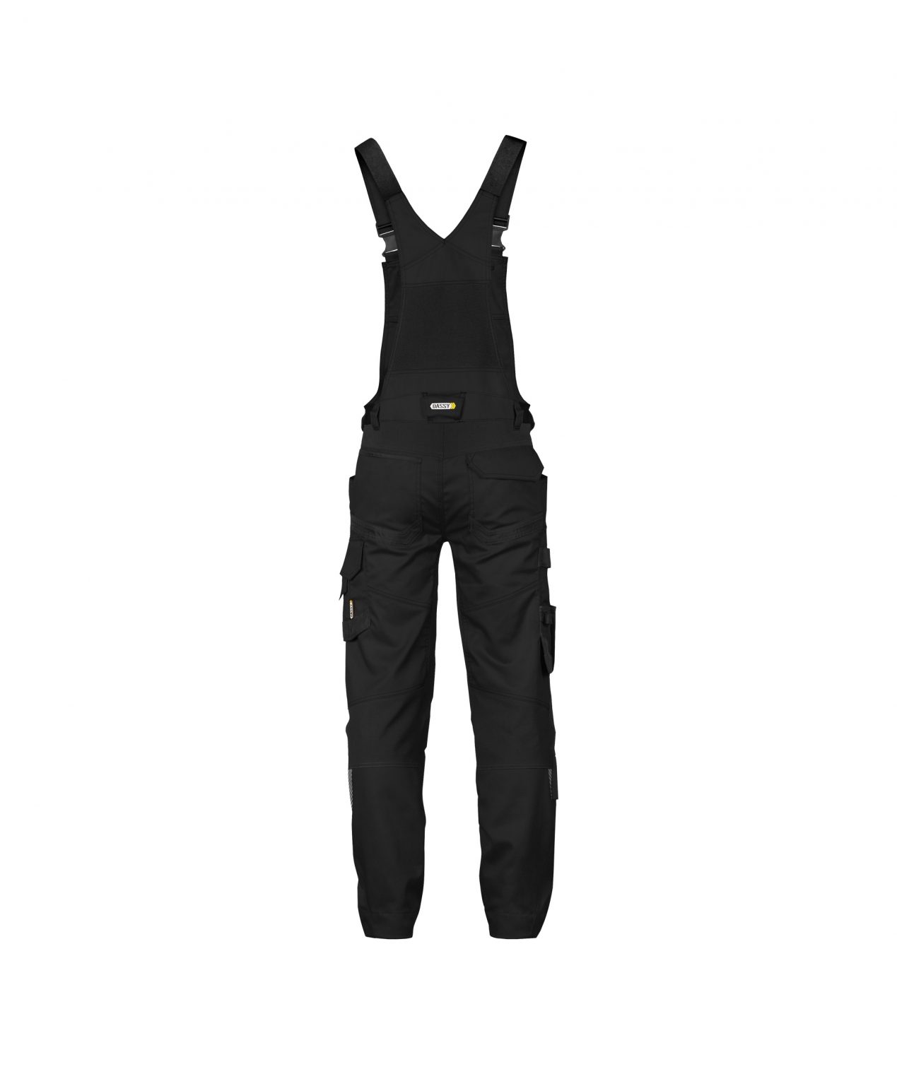 tronix brace overall with stretch and knee pockets black back