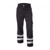 vegas work trousers with reflective tape black front