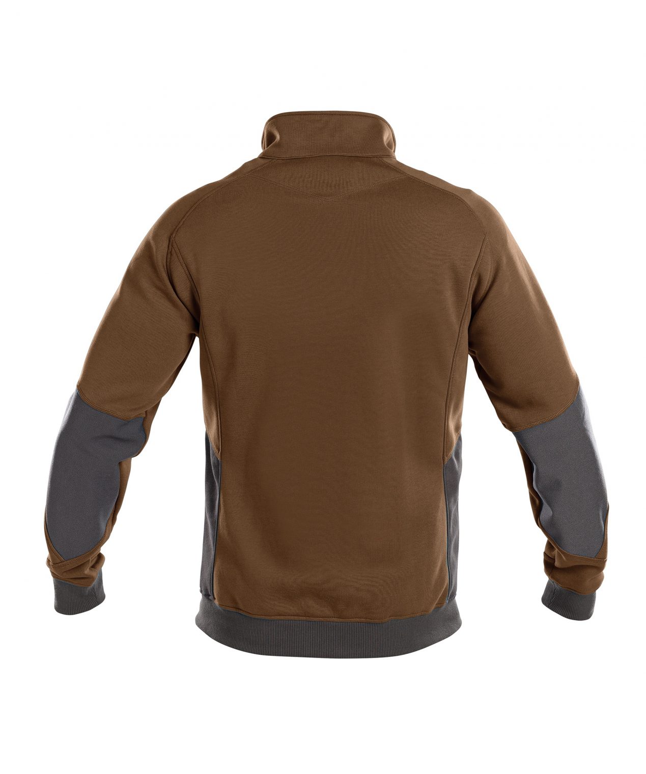 velox sweatshirt clay brown anthracite grey back