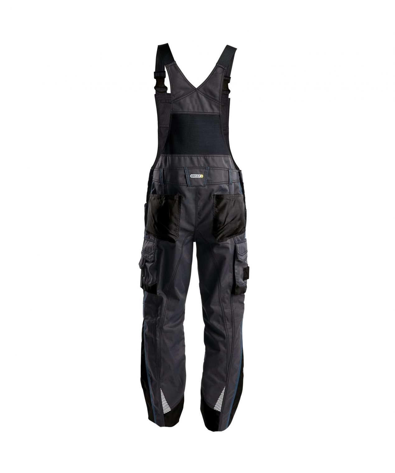 voltic brace overall with knee pockets anthracite grey black back