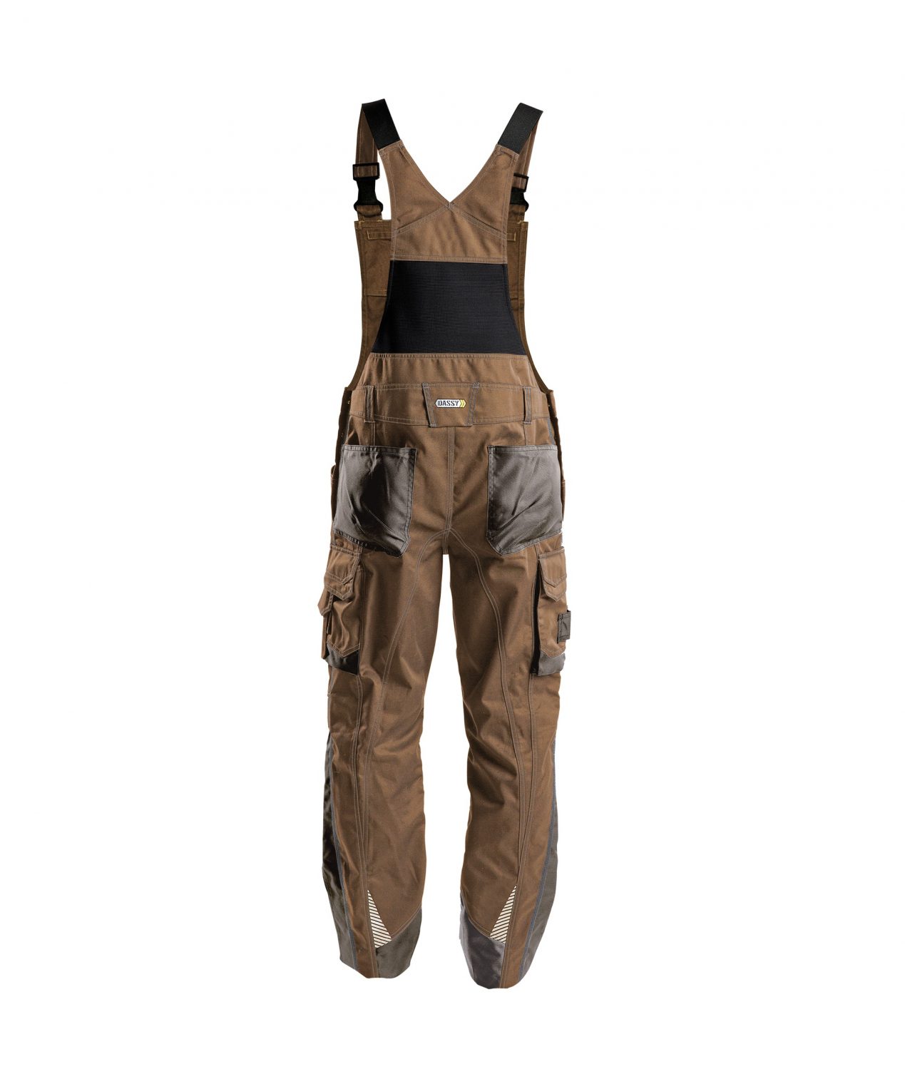 voltic brace overall with knee pockets clay brown anthracite grey back