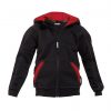 watson kids hooded zip up sweatshirt black red front